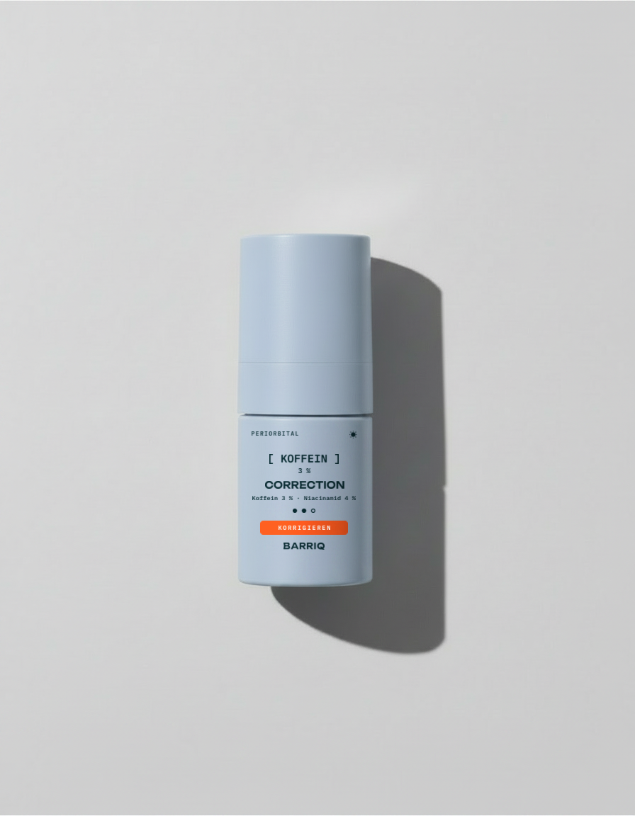 Korrekturserum Tag — Airless-Pumpspender, Koffein 3 % · Niacinamid 4 %
