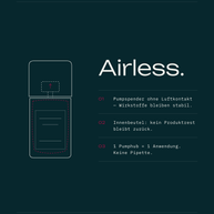 Airless-System: Pumpspender mit Innenbeutel — kein Produktrest bleibt zurück