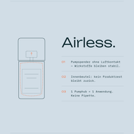 Airless-System: Pumpspender mit Innenbeutel — kein Produktrest bleibt zurück